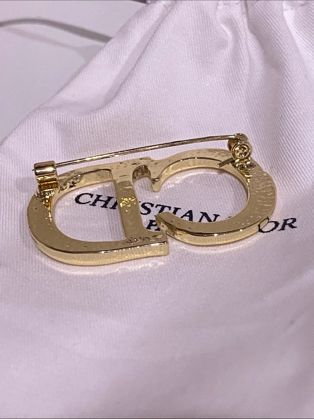 Dior Gold CD Brooch - Picture 3 of 4